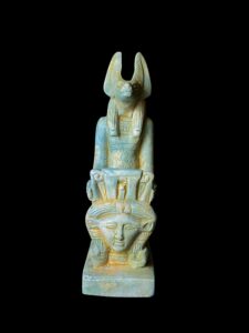 Egyptian God Anubis protecting Goddess Hathor in Egyptian mythology - Image 3