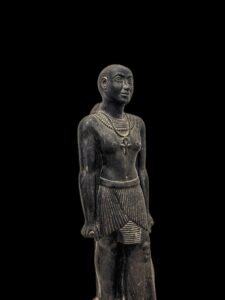 Egyptian Prince Horemakhet Statue with Cobra Goddess Replica - Image 3