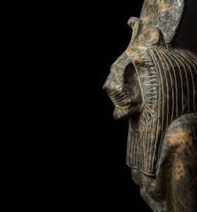 Hand Carved Granite Sekhmet Statue - Egyptian Lion Goddess Figurine - Image 3