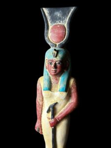 Handmade Goddess Hathor Statuette: Egyptian Spirituality Decor - Image 3