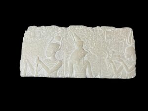 Alabaster Egyptian Mythology Relief: Ancient Art Wall Decor - Image 3