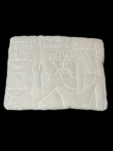 Alabaster Ancient Egyptian Art Relief: Mythology Home Decor - Image 3