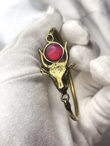 Handcrafted Goddess Hathor Bracelet: Egyptian History Lover Gift - Image 3