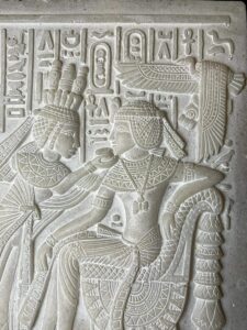 Alabaster Egyptian Art Relief: Ancient Mythology Home Decor - Image 3