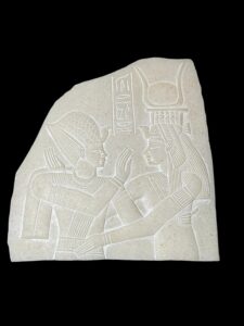 Alabaster Egyptian Art Relief: Ancient Mythology Home Decor - Image 3
