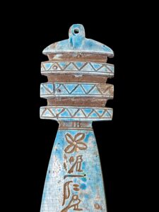 Egyptian Eye of Horus Amulet: Djed Pillar Pendant - Image 3