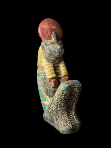 Egyptian Goddess Sekhmet Statue: Colorful Statuette - Image 3