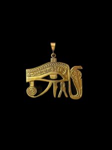 Brass Eye of Horus Pendant: Ancient Egyptian Amulet Necklace - Image 3