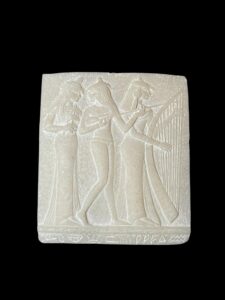 Ancient Egyptian musician scene in Egypt , Egyptian decor relief - Image 3