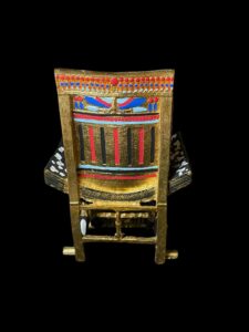 King Tutankhamun Throne Chair: Eye of Horus & Nekhbet Symbol - Image 3