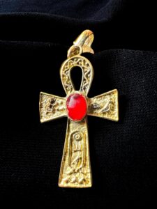 Brass Egyptian Ankh Key of Life Pendant - Image 3