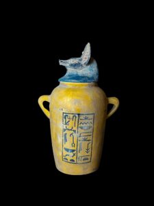 Ancient Egyptian Anubis Jar: God of Afterlife Decor - Image 3