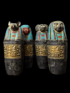 Ancient Egyptian Canopic Jars - Sons of Horus Figurines - Spiritual Home Decor & Collector's Gift - Image 3