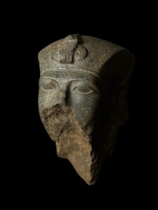 head of King Senusret III made of Rare stone - Image 3