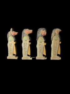 Ancient Egyptian Canopic Jars: Sons of Horus Figurines - Image 3
