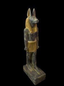 Basalt Stone Egyptian God Anubis Statue - Image 3