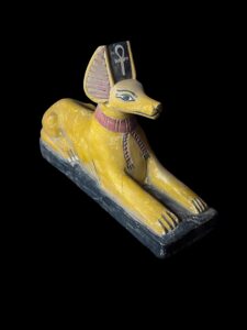 Wooden Anubis Statue: Egyptian God Guardian Dog Figure - Image 3
