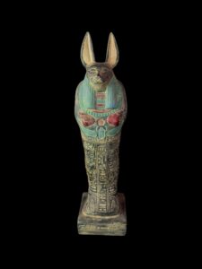 Handcrafted Egyptian Anubis statue for home decor , Stone Anubis figurine inspired by ancient Egypt - Image 3