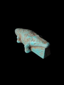 Egyptian God Sobek Statue: Composite Granite Crocodile God - Image 3