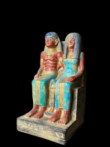 Rare Egyptian King and Queen Statue: Ancient Egypt Decor - Image 3