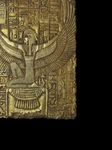 Ancient Egyptian Wall Reliefs featuring the famous Goddess Isis, winged Goddess Isis relief. - Image 3