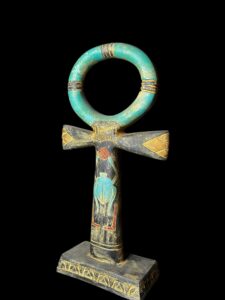 cross key of life with Scarab beetle symbol and sun disk. - Image 3