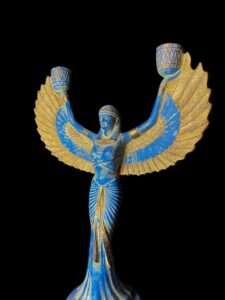 Vintage Goddess Isis statue, unique Isis goddess Statue. - Image 3