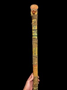 Sceptre staff, Head of Sekhmet Waz sceptre. Ancient Egyptian waz-scpetre - Image 3