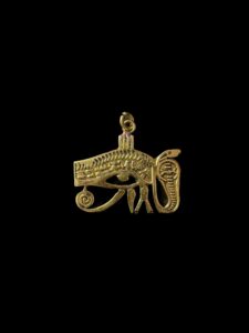 Brass Eye of Horus Pendant: Ancient Egyptian Amulet Necklace - Image 3