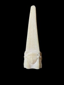 Egyptian Obelisk: Goddess Hathor, Ancient Hieroglyphics - Image 3