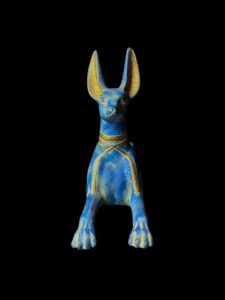 Jackal God Anubis statue made in Egypt, Egyptian Anubis sculpture. - Image 3