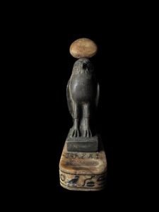 Falcon Egyptian God Ra Statue: Solid Stone & Alabaster - Image 3