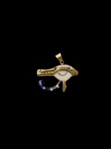Brass Eye of Horus Pendant: Ancient Egyptian Amulet Necklace - Image 3