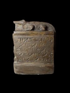 Basalt Egyptian God Sobek Statue: Crocodile God of the Nile - Image 3