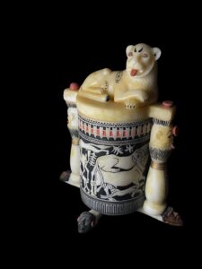 The Cosmetic Jar with Recumbent Lion, King Tutankhamun collection. - Image 3