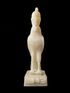 Alabaster Egyptian God Horus Statue - Image 3