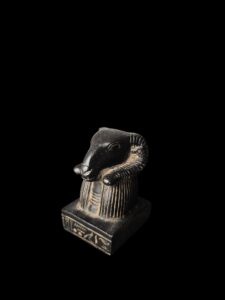 Vintage Ram God Khnum Statue: Ancient Egyptian Decor - Image 3