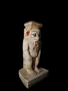 Hand-Carved God Bes Statue: Authentic Egyptian Art Home Decor - Image 3