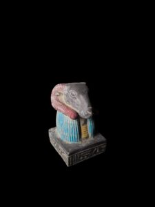 Vintage Ram God Khnum Statue: Ancient Egyptian Decor - Image 3