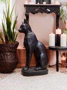 Ancient Egyptian Goddess Bastet statue, Home decor statues made in Egypt - Image 3