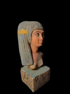 Handcarved Stone Queen Statue with Cobra - Ancient Egyptian Decor - Image 3