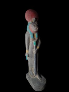 Egyptian Goddess Sekhmet Statue: Colorful Egyptian Statuette - Image 3