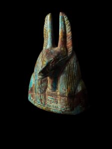 Flame Stone Egyptian God Anubis Statue - Image 3