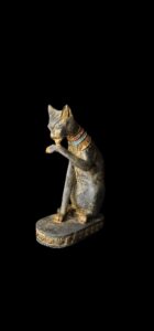 mini Ancient Egyptian Goddess Bastet statue, Home decor statues made in Egypt - Image 3