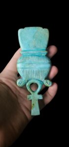 Egyptian Goddess Hathor Column with Ankh key of life symbol - Image 3