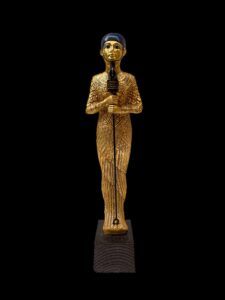 God Ptah Statue: Rose & Black Granite Egyptian Replica - Image 3