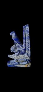 Rare Lapis Lazuli Egyptian God Sobek & Goddess Sekhmet Statue - Image 3