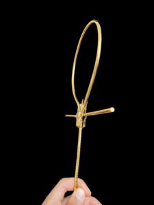24k Gold Plated Ankh Cross with Goddess Hathor: Key of Life Symbol - Image 3