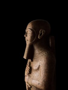 Handcrafted Rose & Black Granite God Ptah Statue: Egyptian Decor Replica - Image 3