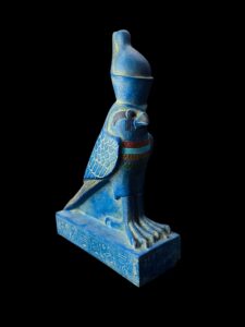 Basalt Stone Egyptian God Horus Falcon Statue - Image 3